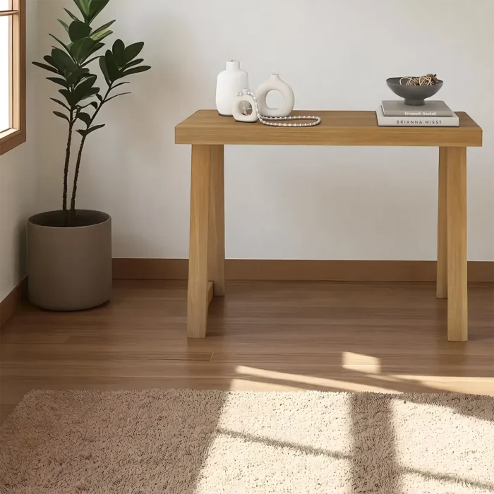 Entryway Table Natural Oak Minimal Refined