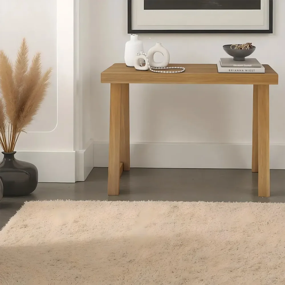 Entryway Table Natural Oak Minimal Refined - Image 3