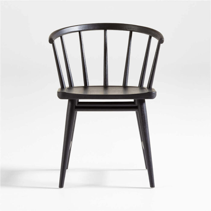 Dining Chair Pali Black Hardwood Contemporary